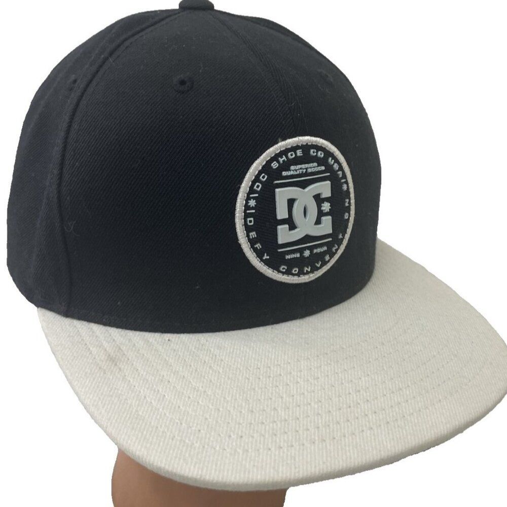 DC Baseball Cap Hat Snapback Black White The Classics Yupoong OSFM